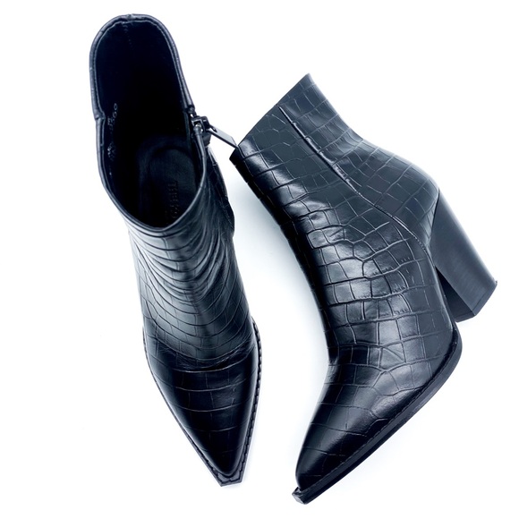 The Kooples Shoes - The Kooples Croc Embossed Boots